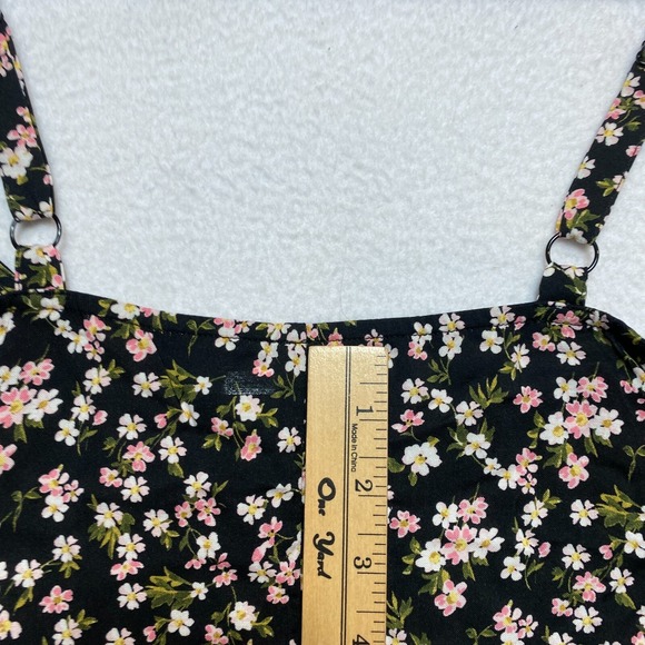 Torrid Cold Shoulder Dress Womens 0X Black Mini Challis Trapeze $49 - Picture 6 of 6